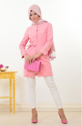 Loreen Bisiklet Yakalı Ceket-Pembe 1302-42