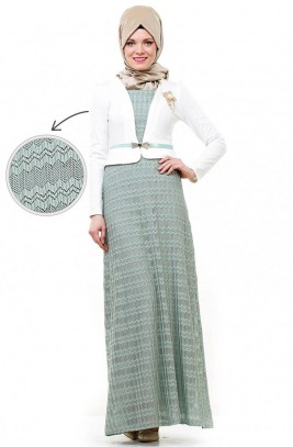 Bürün Elbise-Mint 8224-24