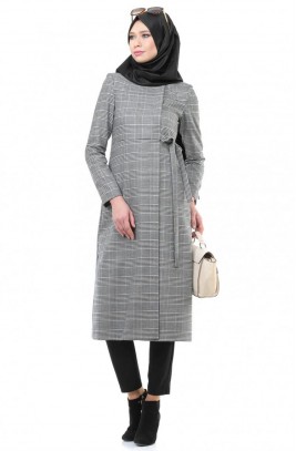 Tuğba & Venn Kısa Manto-Ekru G8082-35