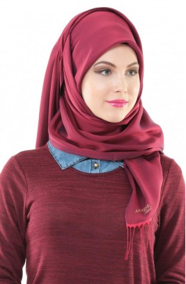 Armine Trend Şal-Kırmızı Lacivert 618