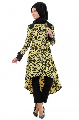 Actüel Sırt Detaylı Tunik-Fıstık Yeşili 31927-23