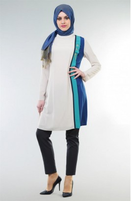 Manttocu Bisiklet Yaka Tunik-Taş H149-15