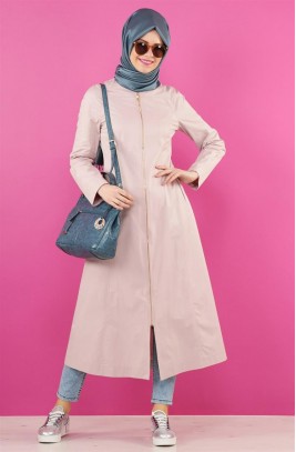 Nihan Bisiklet Yaka Kap-Pudra S4184-17