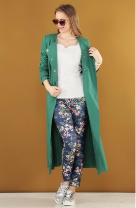 Hijab United Kare Yaka Kap-Yeşil K8284-21